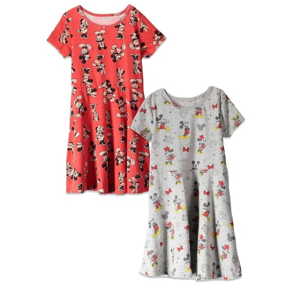 Disney Princess Minnie Toddler Girls 2-Pack Dress - Shortsleeved Size 3T‎ - Picture 1 of 9